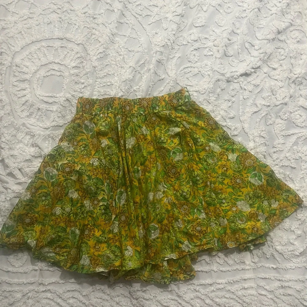 Authentic vintage retro mod 60s handmade pleated mini midi skirt 1960’s original - Picture 3 of 6